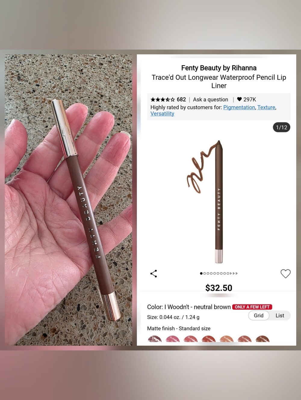 Traced put waterproof lip liner in I wouldn't